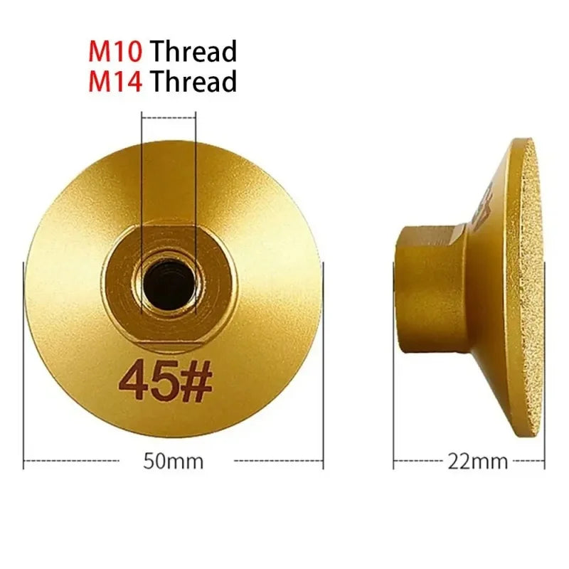 M14 Diamond Brazed Flat Grinding Head 2 inch 50mm Abrasive Polishing Pad Marble Quartz Granite Cobblestone Grind Sharp Tool 1pc