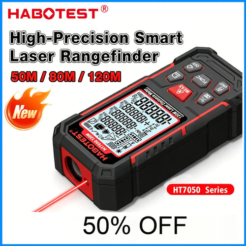2026 New Handheld Laser Range Finder 50M 80M 120M Portable Digital Distance Laser Meter Dual-Axis Level Distance Measuring Tool