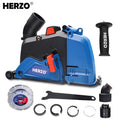 HERZO 5''(125MM) Double Blades Cutting Dust Shroud For Angle Grinder With Attachments Dustless For Wall Chaser Safe HCD45U