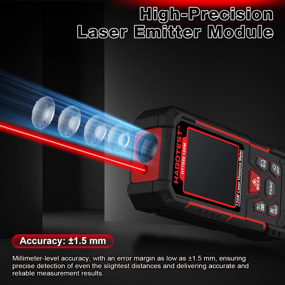 2026 New Handheld Laser Range Finder 50M 80M 120M Portable Digital Distance Laser Meter Dual-Axis Level Distance Measuring Tool