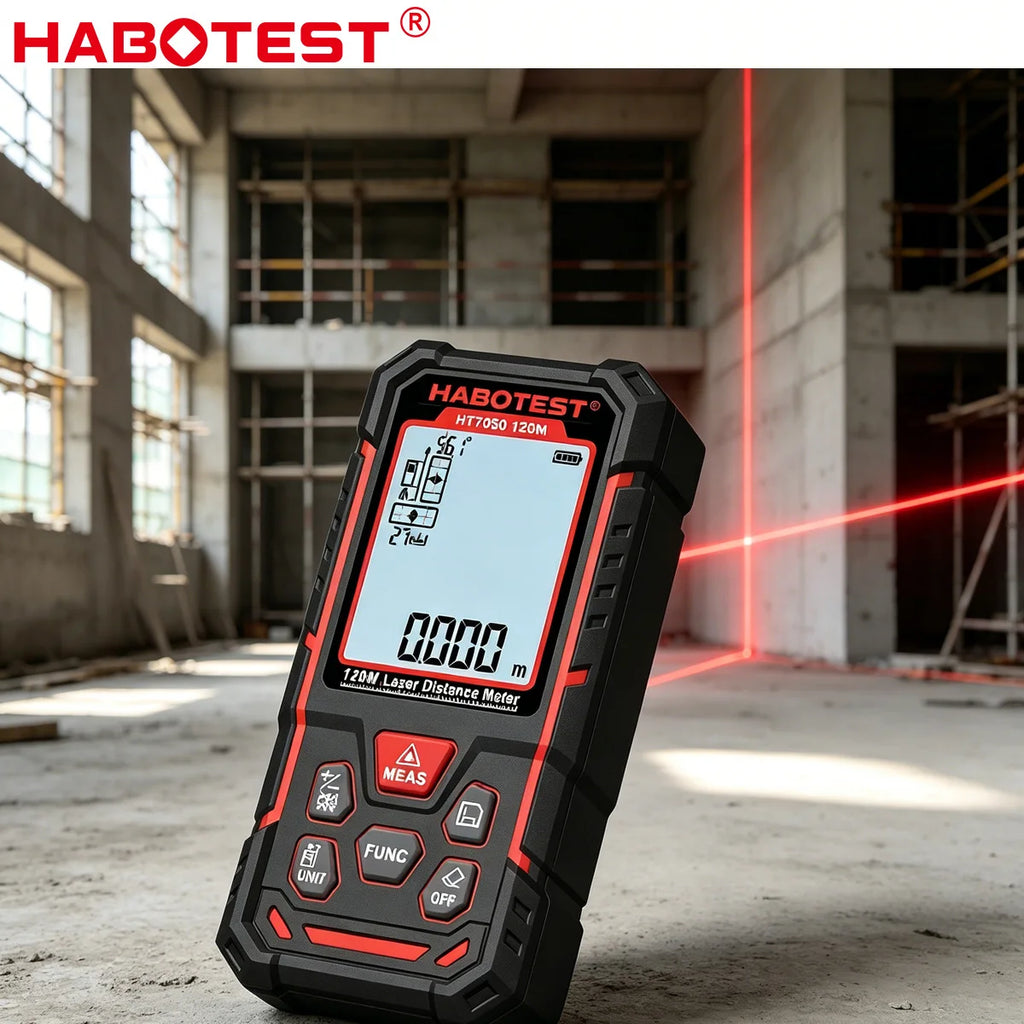 2026 New Handheld Laser Range Finder 50M 80M 120M Portable Digital Distance Laser Meter Dual-Axis Level Distance Measuring Tool
