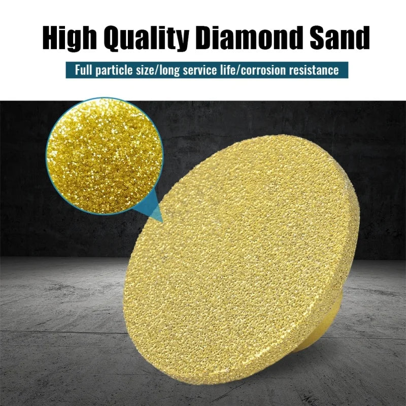 M14 Diamond Brazed Flat Grinding Head 2 inch 50mm Abrasive Polishing Pad Marble Quartz Granite Cobblestone Grind Sharp Tool 1pc