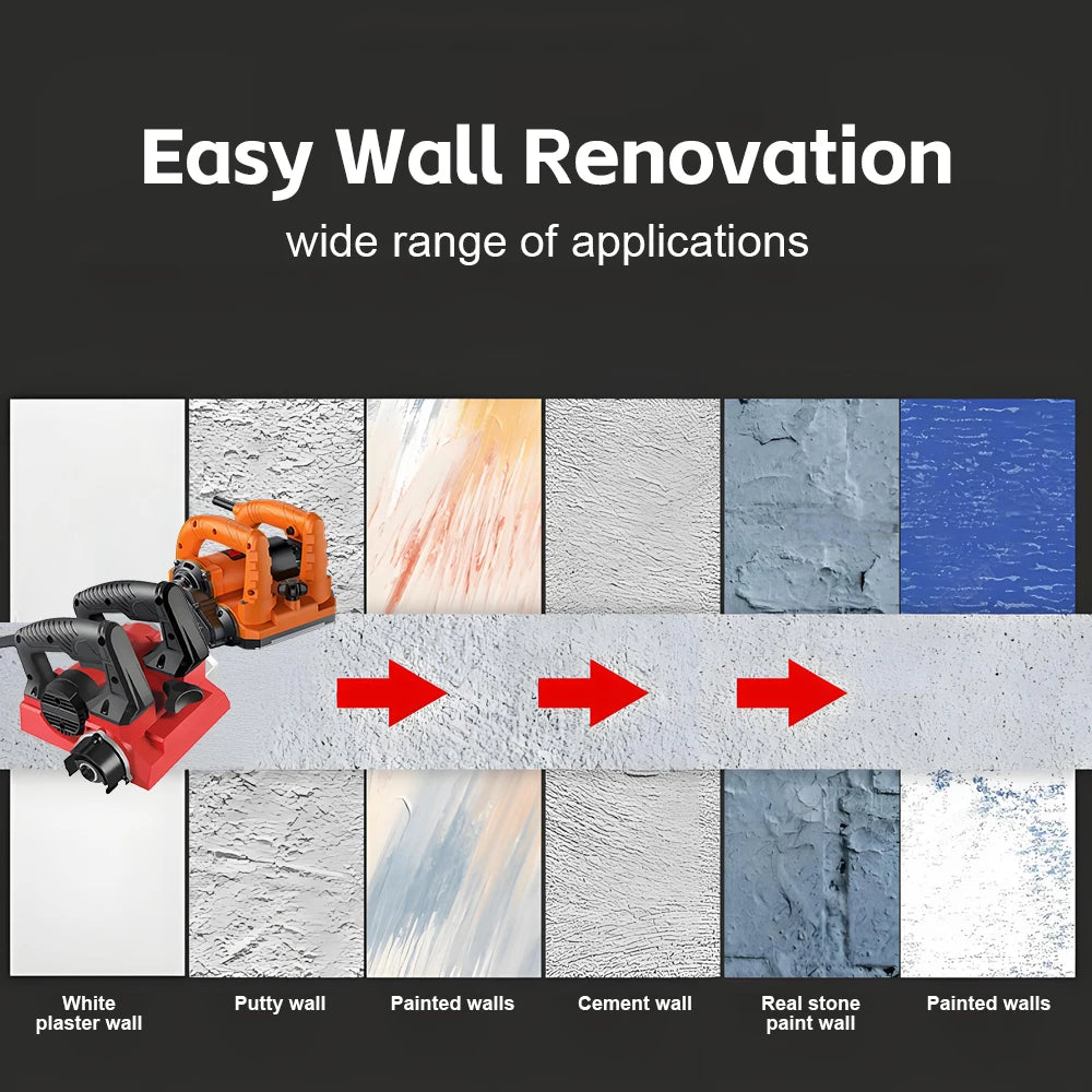 Electric Wall Planer High Power Shovel Machine Shoveling Putty 2990W/4280W/4580W Planer for Concrete Whitewash Wall Renovation