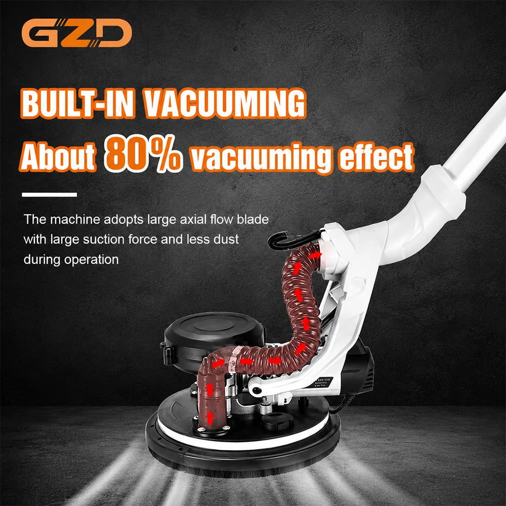 Wall Surface Sander Grinding Machine 2.2m 1680W Long Pole Wall Sander for Walls And Ceilings Home Improvement Power Tool