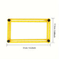 1PC Multi-Functional ABS Plastic 4-Fold Ruler - Foldable Measuring Tool for Woodworking, DIY & Construction