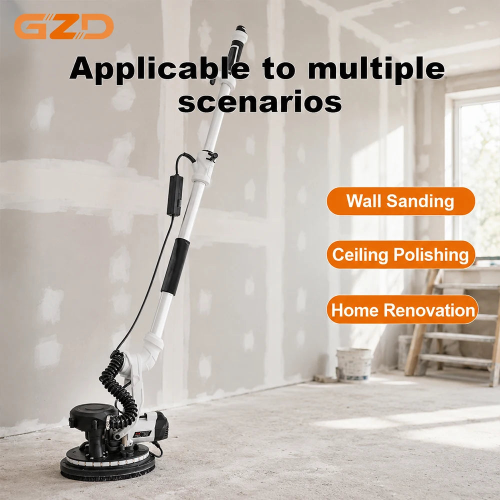 Wall Surface Sander Grinding Machine 2.2m 1680W Long Pole Wall Sander for Walls And Ceilings Home Improvement Power Tool